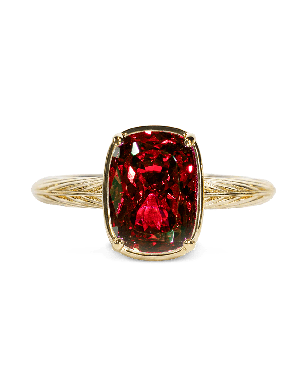 Garnet mini ring – gold