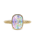 Sterling Silver Mini Iridescent Elongated Cushion Ring
