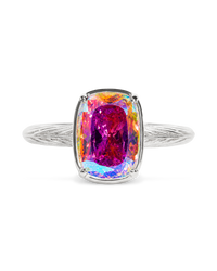 Iridescent mini ring – silver