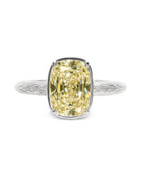Light Yellow mini ring – silver