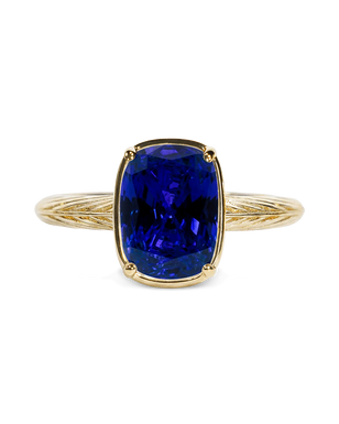 Sterling Silver Mini Sapphire Cushion Ring