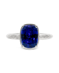 Sterling Silver Mini Sapphire Cushion Ring