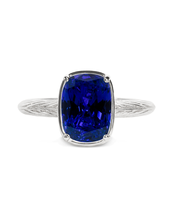 Sterling Silver Mini Sapphire Cushion Ring