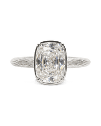 Clear mini ring – silver