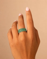 Sterling Silver Emerald CZ Yvonne Ring