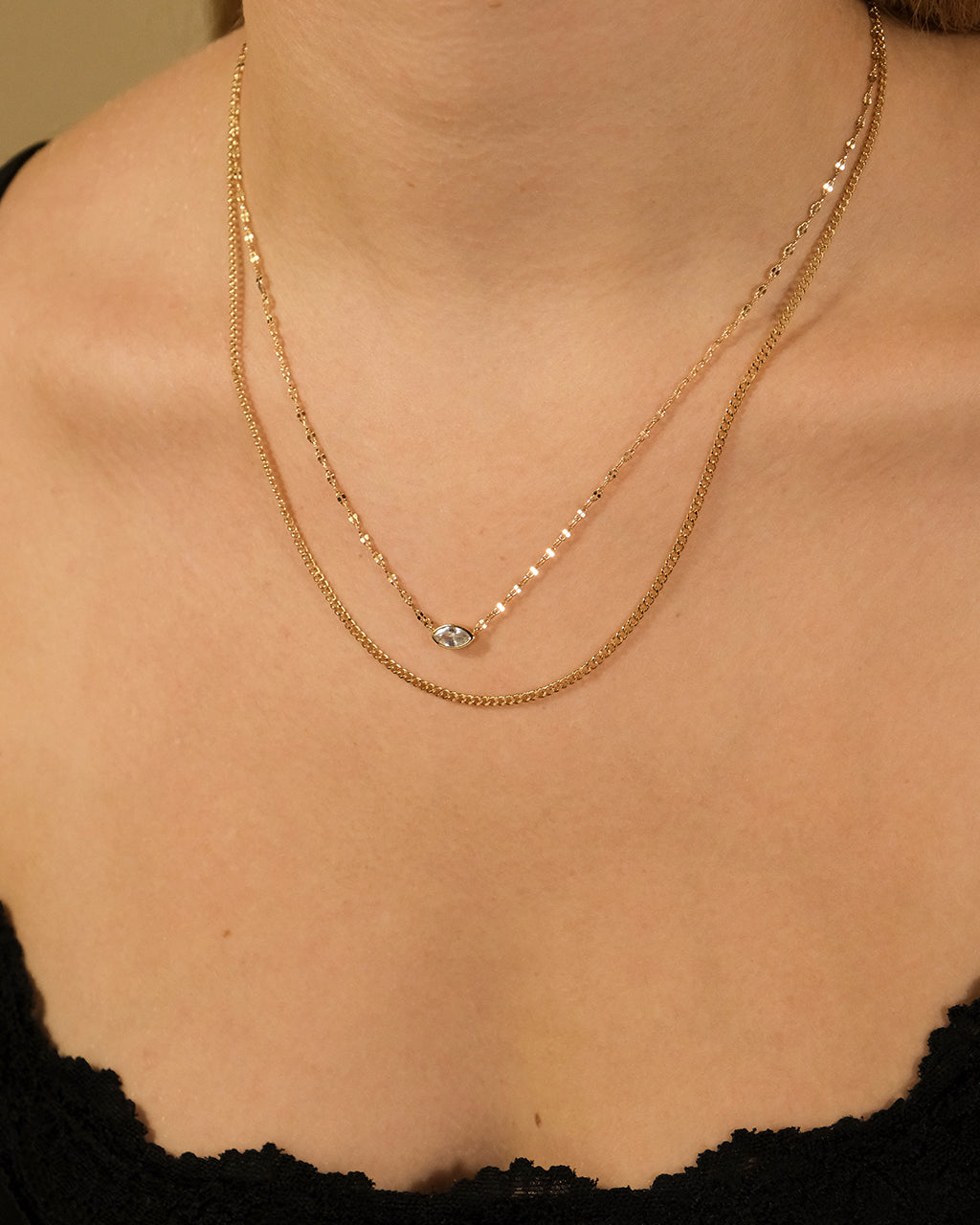 CZ Dainty Layered Necklace
