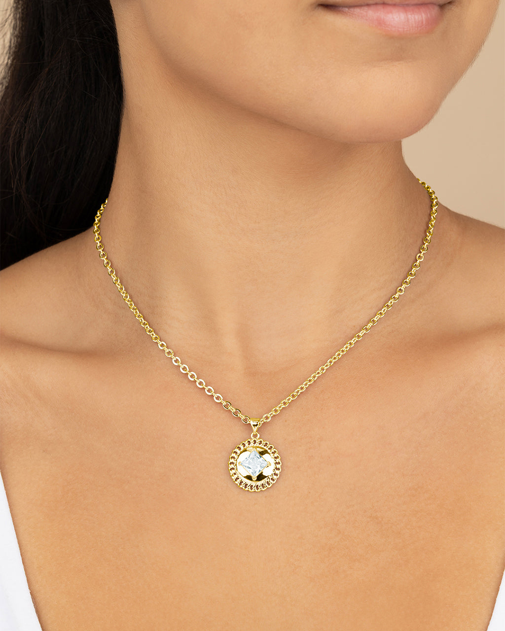 Jaliyah CZ Statement Pendant Necklace