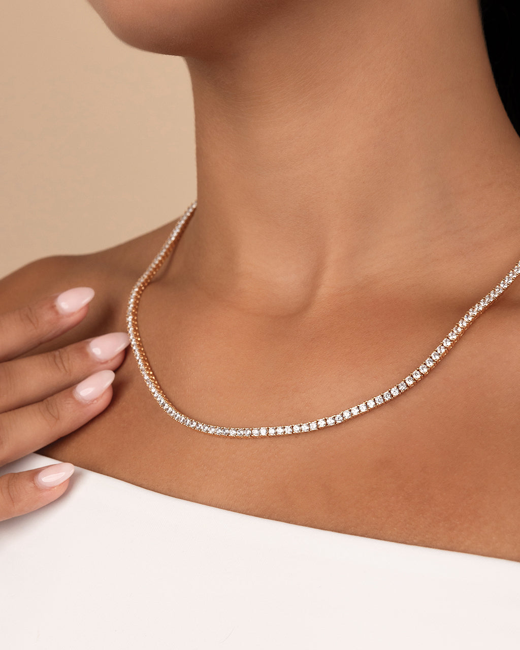 Cecil CZ Tennis Necklace