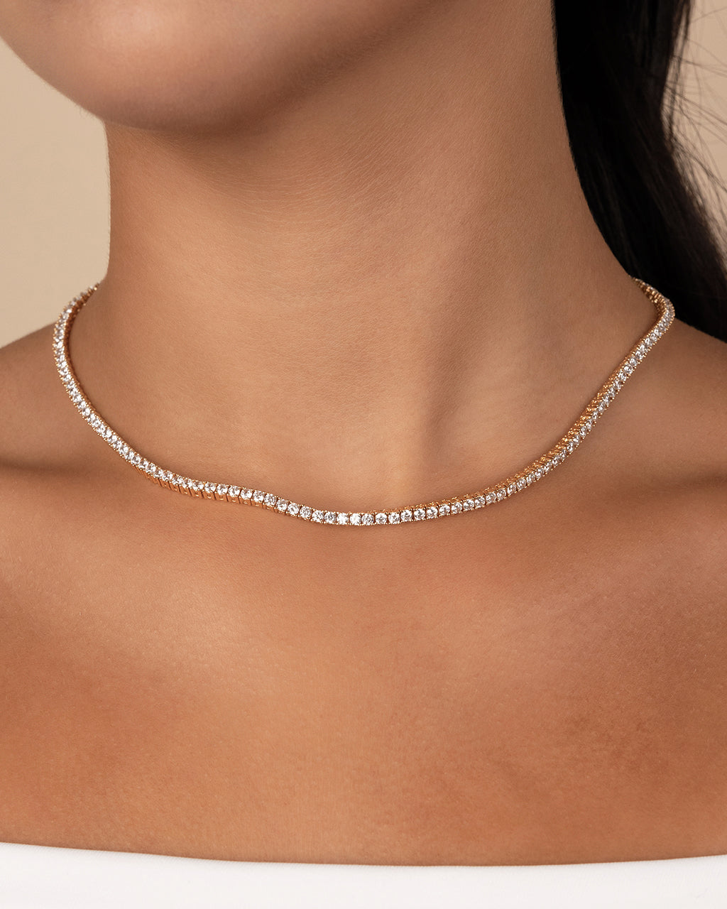 Cecil CZ Tennis Necklace