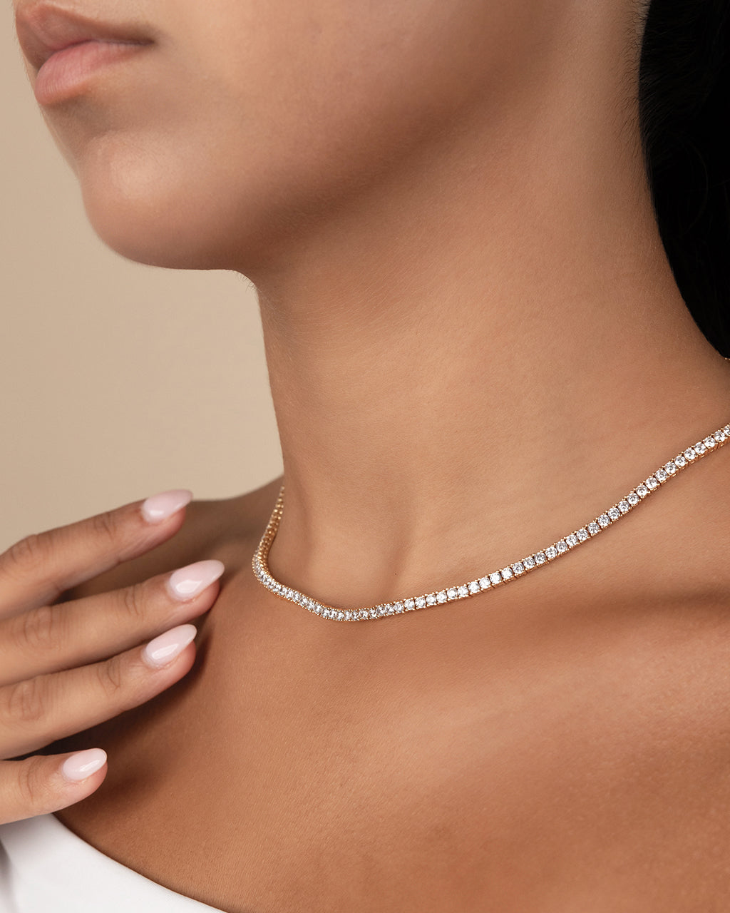 Cecil CZ Tennis Necklace