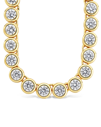 Helene Bezel CZ Tennis Necklace