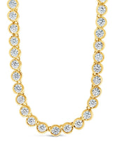 Helene Bezel CZ Tennis Necklace