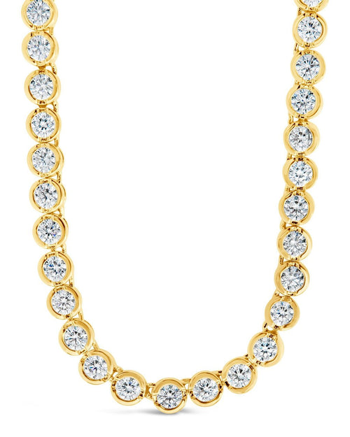 Helene Bezel CZ Tennis Necklace - Sterling Forever
