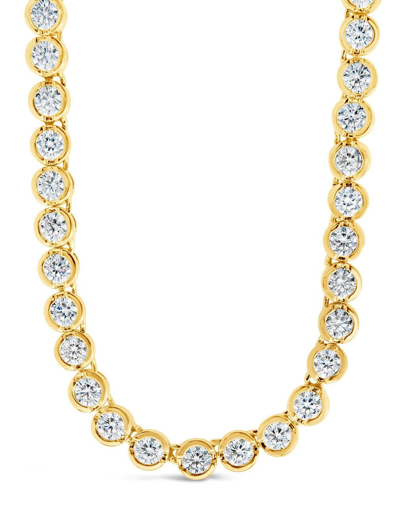 Helene Bezel CZ Tennis Necklace - Sterling Forever
