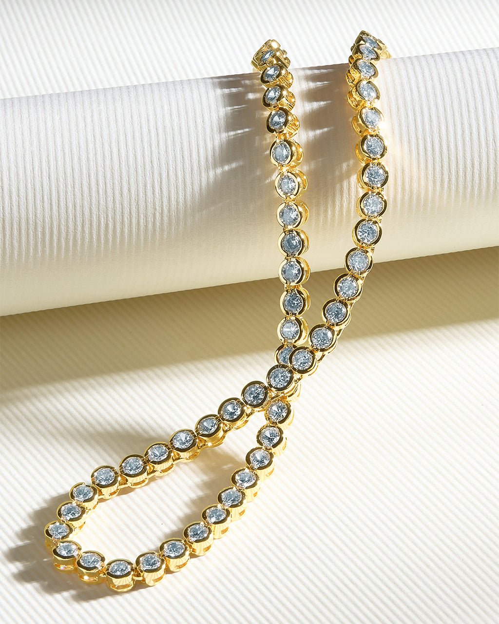 Irene　ヘネパラ Helene Cubic Zirconia Tennis Necklace – Sterling Forever