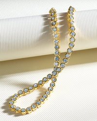 Helene Bezel CZ Tennis Necklace - Sterling Forever