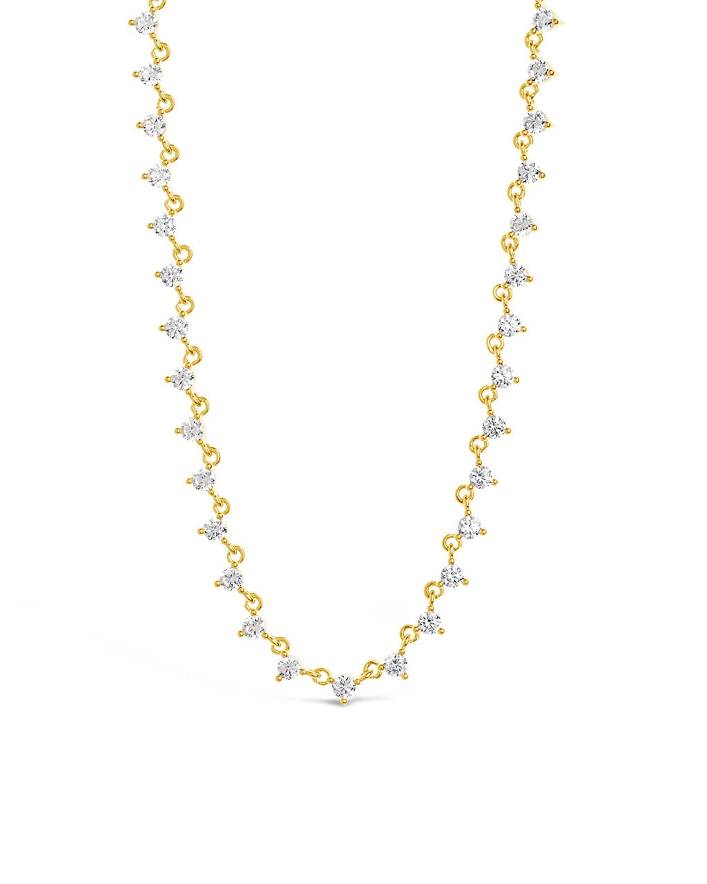 Blaire CZ Tennis Necklace Necklace Sterling Forever Gold 