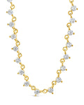 Brigid Staggered CZ Tennis Necklace - Sterling Forever