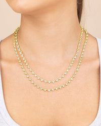 Brigid Staggered CZ Tennis Necklace - Sterling Forever