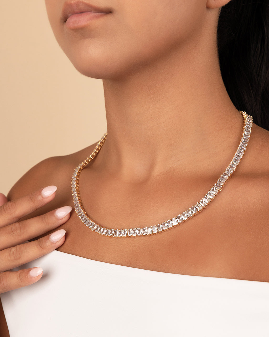 アクセサリー THE M JEWELERS THE TENNIS NECKLACE Material Good | Bezel Set Diamond Tennis Necklace
