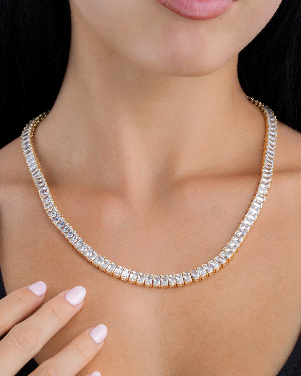 Marisol Cubic Zirconia Tennis Necklace – Sterling Forever