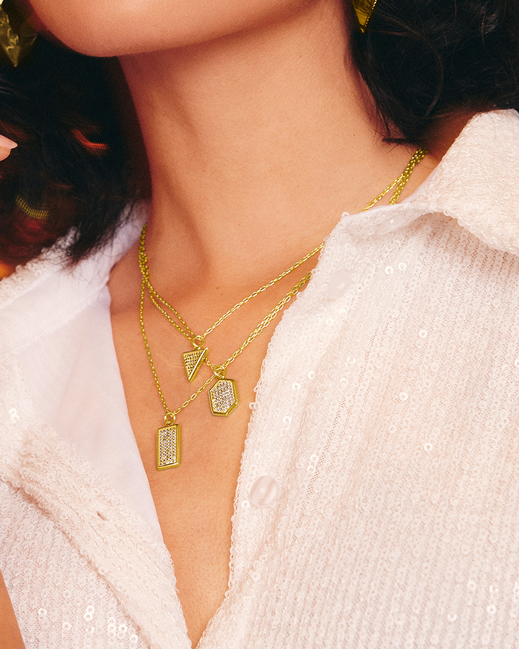 Verity CZ Pointed Pendant Necklace