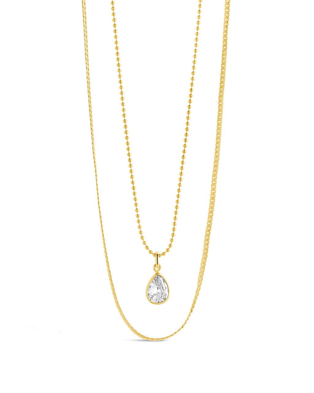 Phoebe CZ Layered Necklace Necklace Sterling Forever Gold 