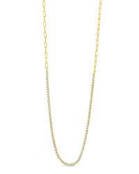 Dani Chain & CZ Tennis Necklace - Sterling Forever