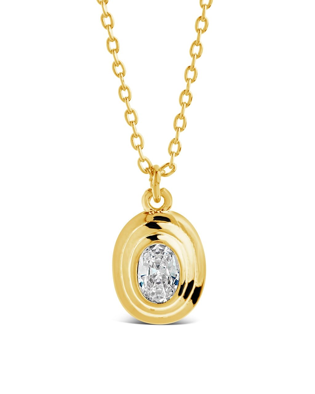 Betsy Oval CZ Pendant Necklace - Sterling Forever