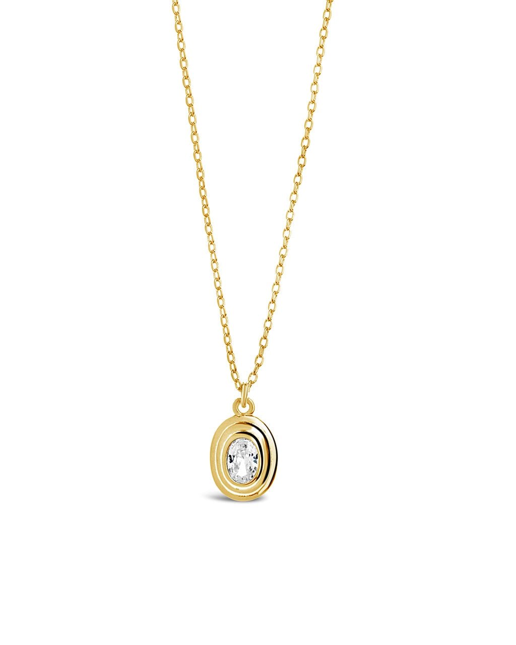 Betsy Oval CZ Pendant Necklace - Sterling Forever