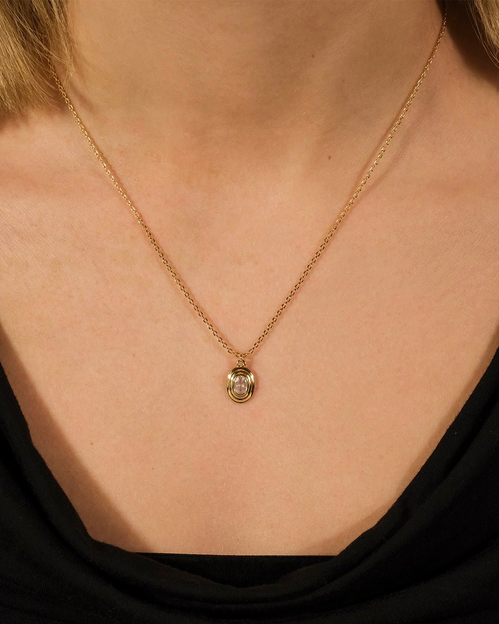 Betsy Oval CZ Pendant Necklace - Sterling Forever