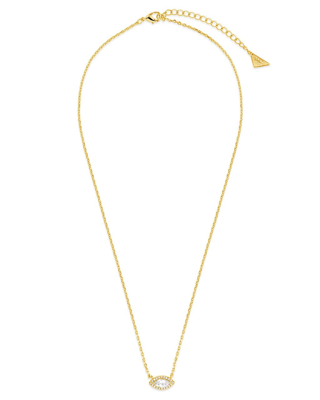 Jamie CZ Evil Eye Pendant Necklace - Sterling Forever