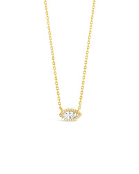 Jamie CZ Evil Eye Pendant Necklace - Sterling Forever