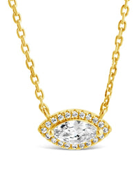 Jamie CZ Evil Eye Pendant Necklace - Sterling Forever
