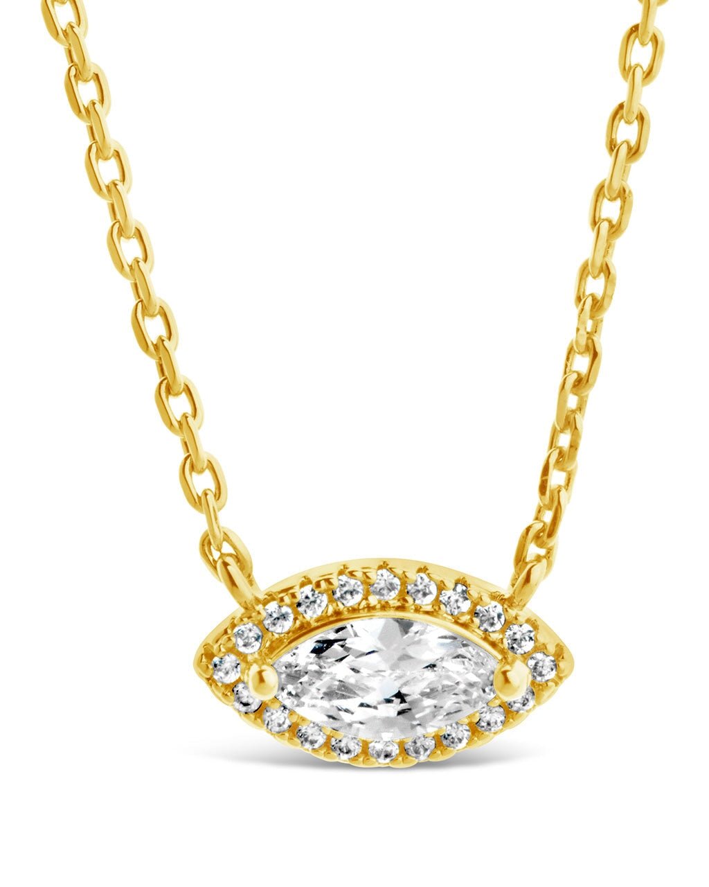 Jamie CZ Evil Eye Pendant Necklace - Sterling Forever
