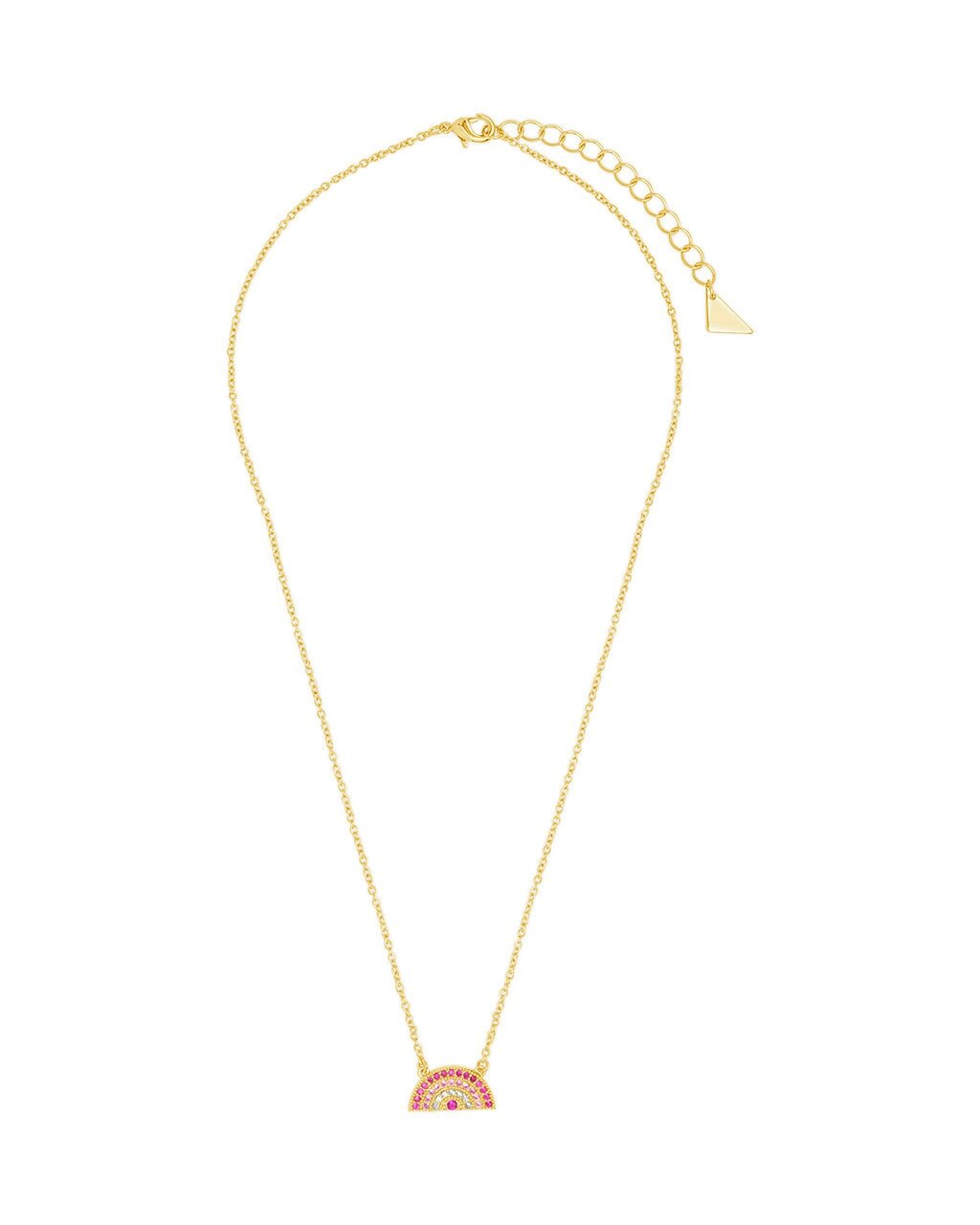 Rainbow CZ Pendant Necklace - Sterling Forever