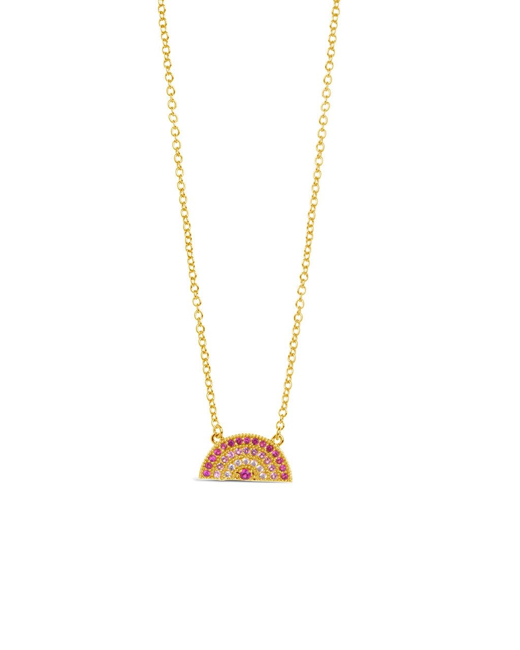 Rainbow CZ Pendant Necklace - Sterling Forever