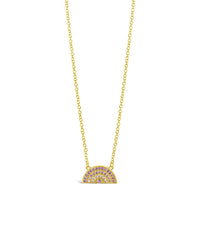 Rainbow CZ Pendant Necklace - Sterling Forever