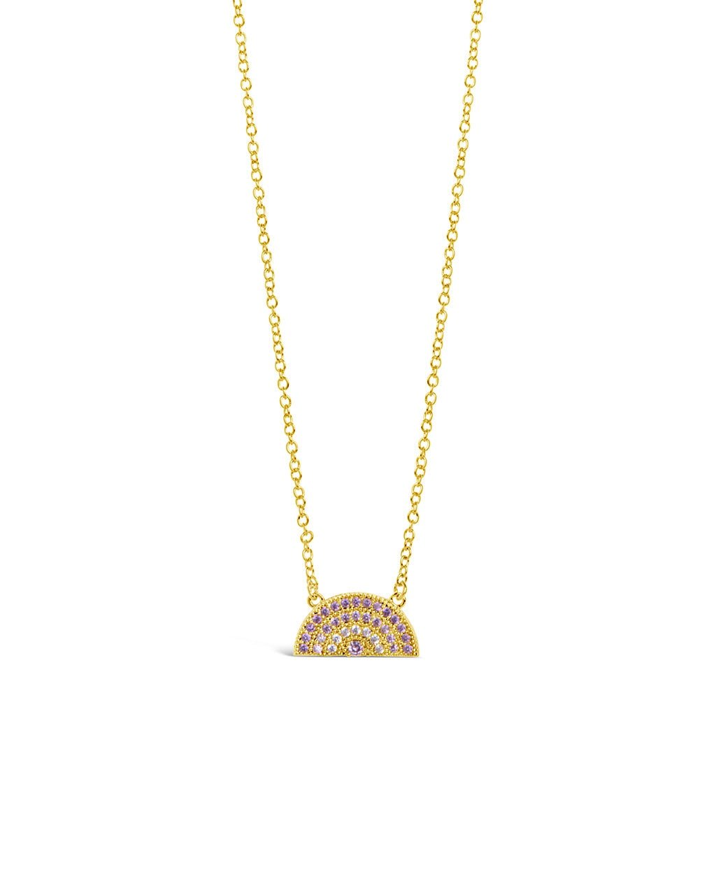 Rainbow CZ Pendant Necklace - Sterling Forever