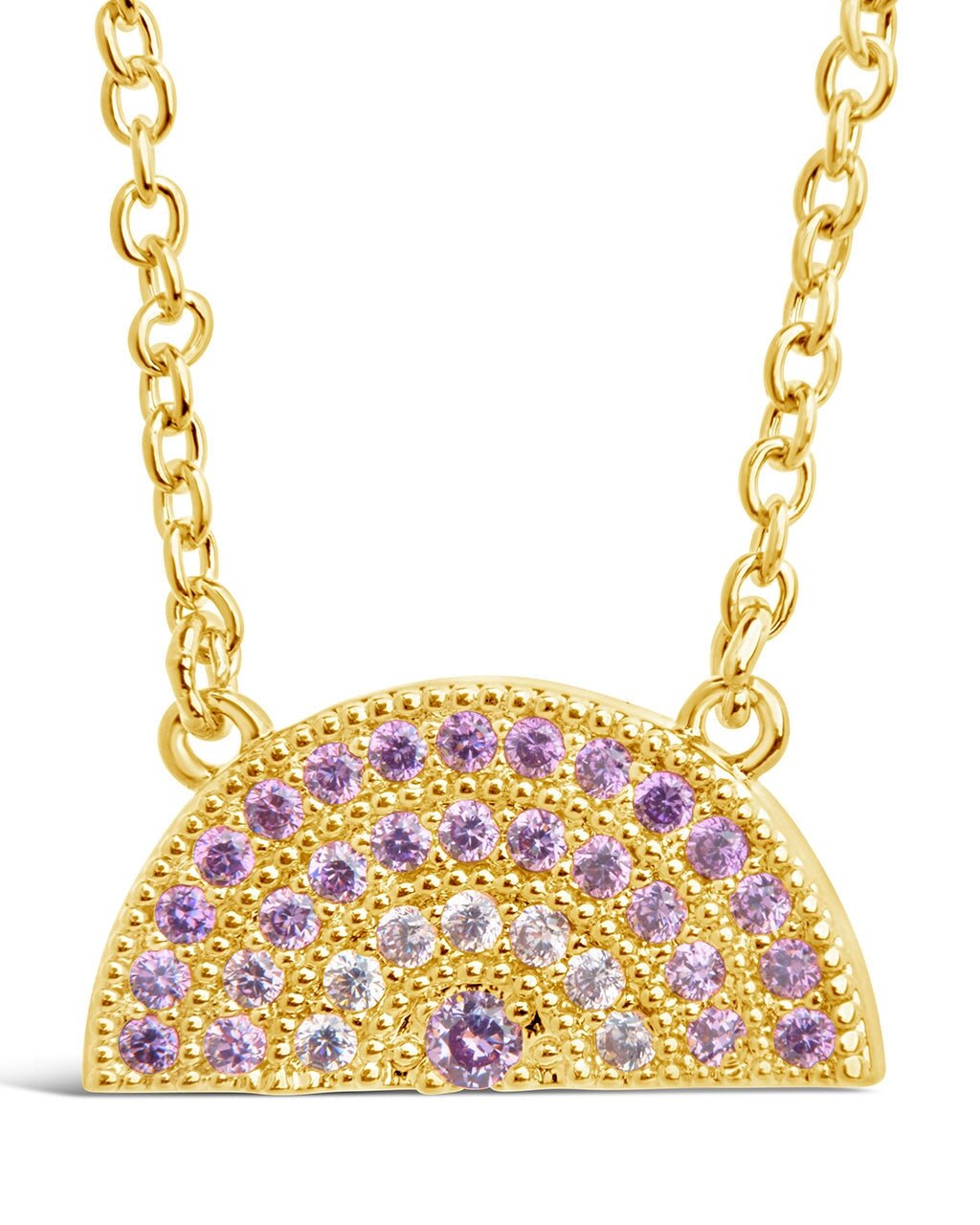 Rainbow CZ Pendant Necklace - Sterling Forever