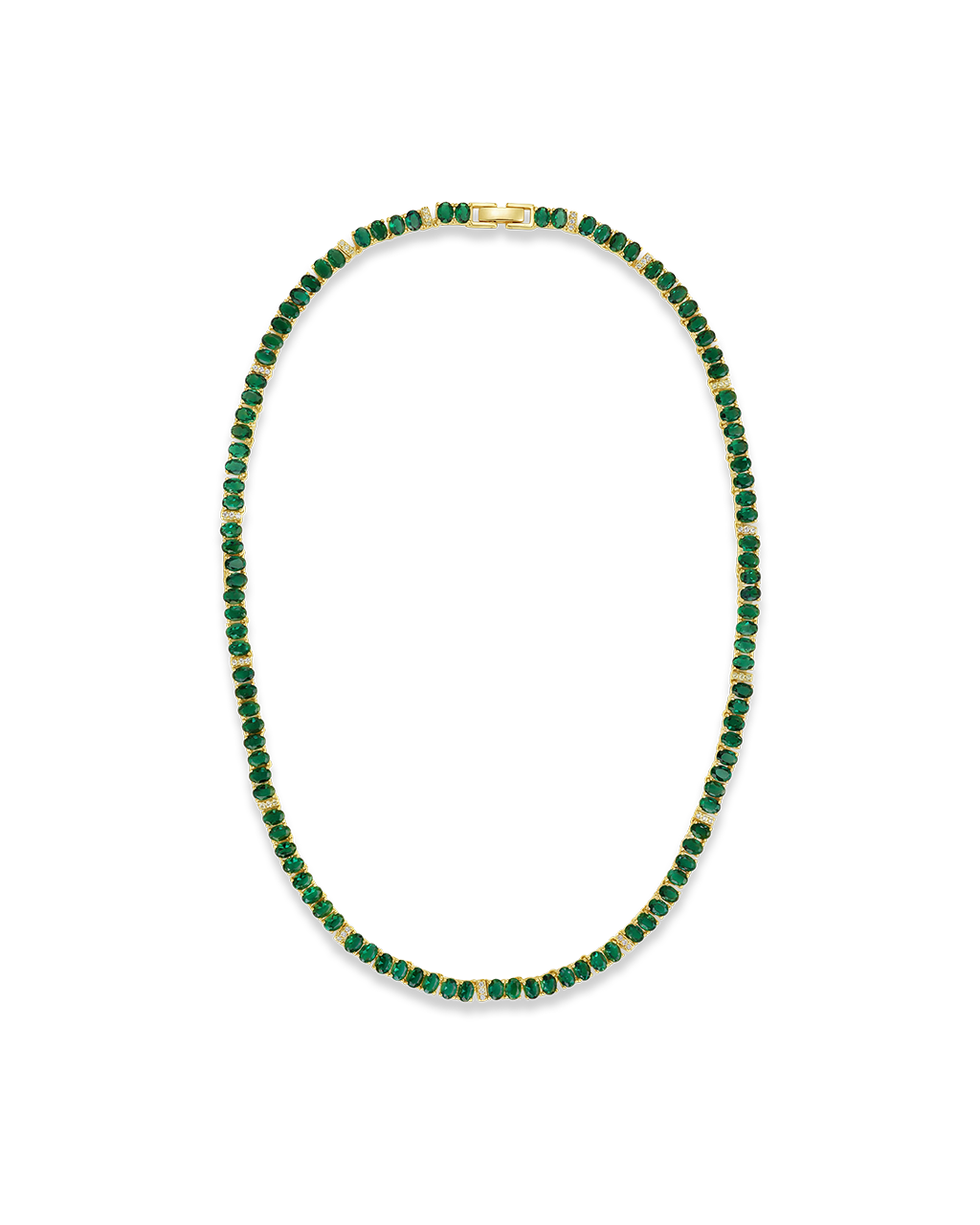 Ace Oval CZ Tennis Necklace