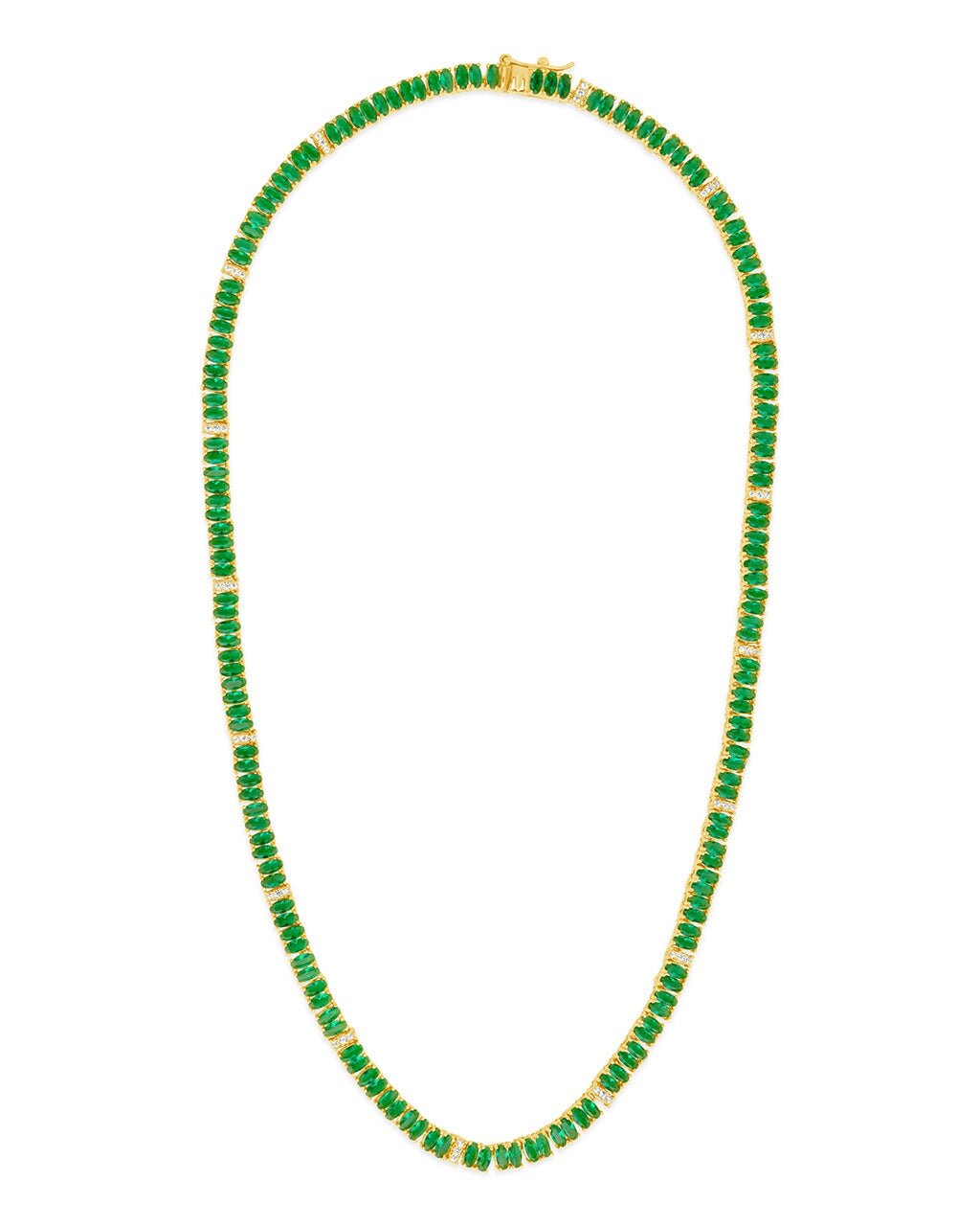 Ace Oval CZ Tennis Necklace - Sterling Forever