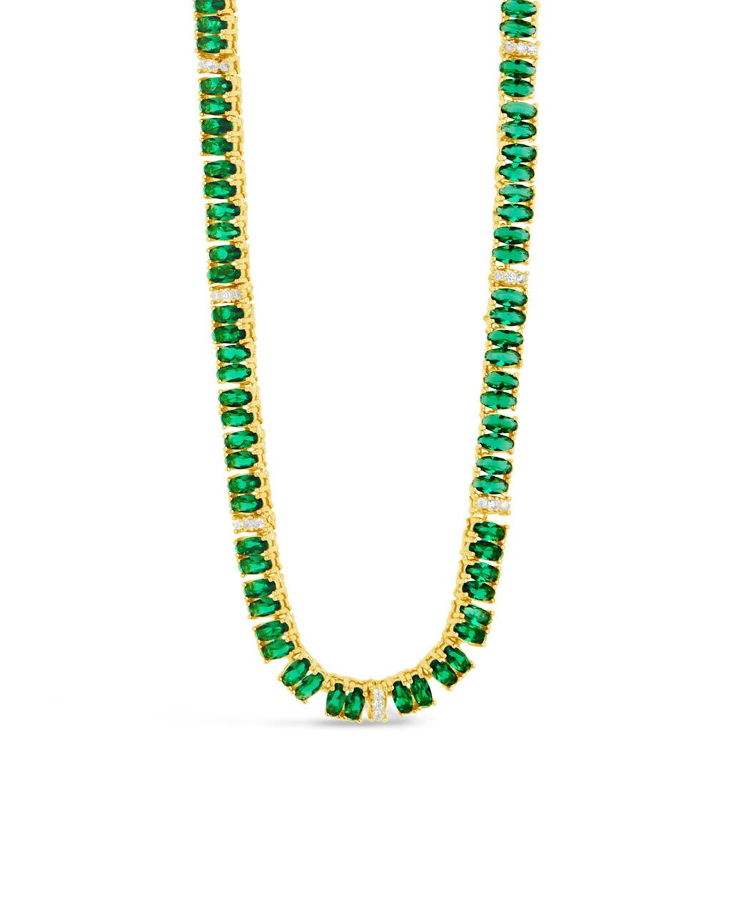 Ace Oval CZ Tennis Necklace - Sterling Forever