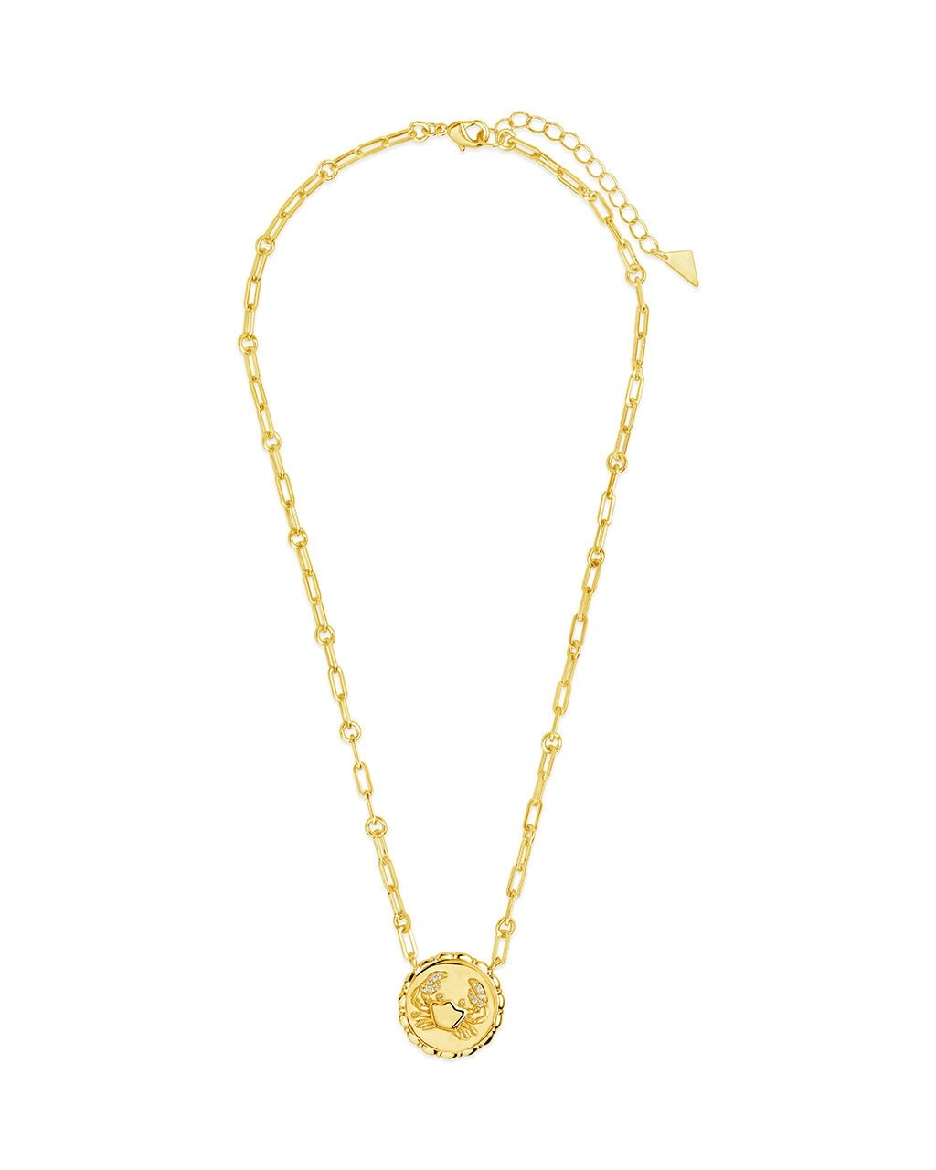 Bold CZ Zodiac Link Pendant Necklace - Sterling Forever