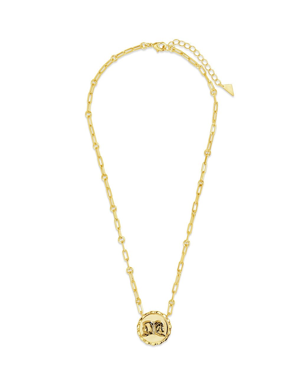 Bold CZ Zodiac Link Pendant Necklace - Sterling Forever
