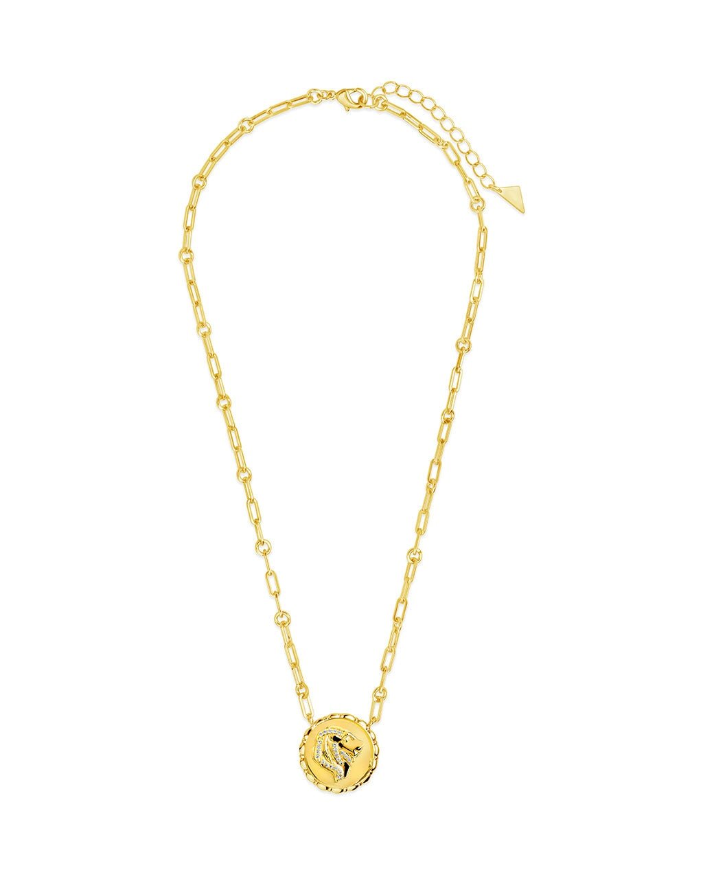 Bold CZ Zodiac Link Pendant Necklace - Sterling Forever