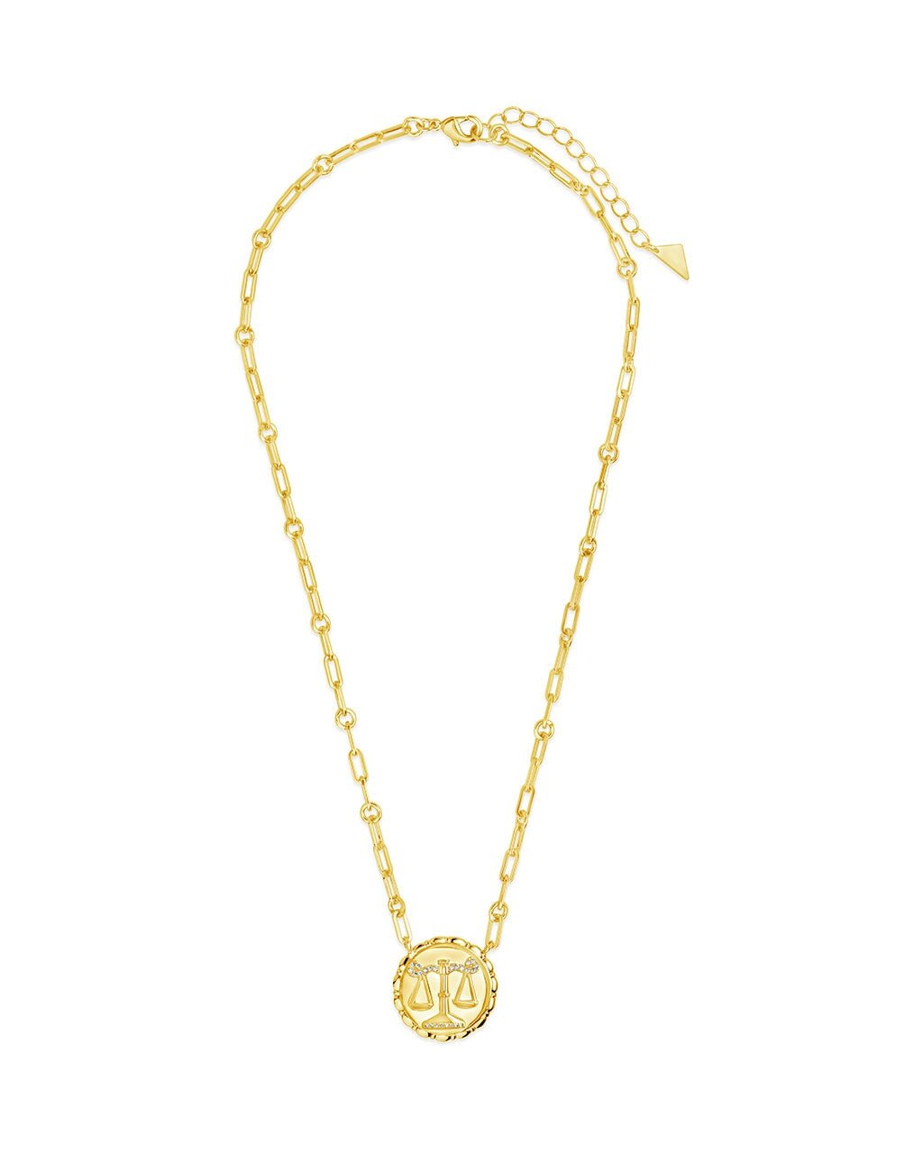 Bold CZ Zodiac Link Pendant Necklace - Sterling Forever