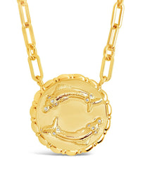 Bold CZ Zodiac Link Pendant Necklace - Sterling Forever