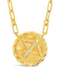 Bold Link Zodiac Necklace Necklace Sterling Forever Gold Sagittarius (Nov 22 - Dec 21) 