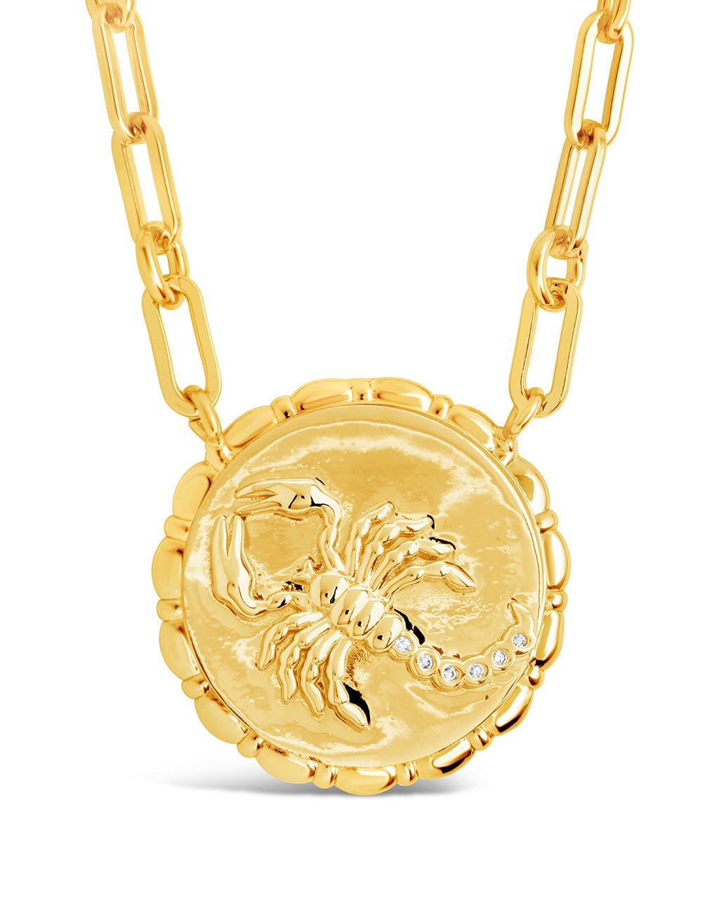 Bold Link Zodiac Necklace Necklace Sterling Forever Gold Scorpio (Oct 23 - Nov 21) 